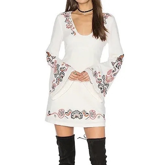Free People Folk Embroidered Dress - Picture 5 of 5